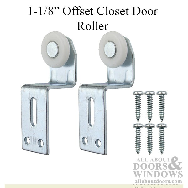 Cox Top Hung Closet Door Roller with 1 Inch Plastic Wheel and 1-1/8 Inch Offset - Cox Top Hung Closet Door Roller with 1 Inch Plastic Wheel and 1-1/8 Inch Offset