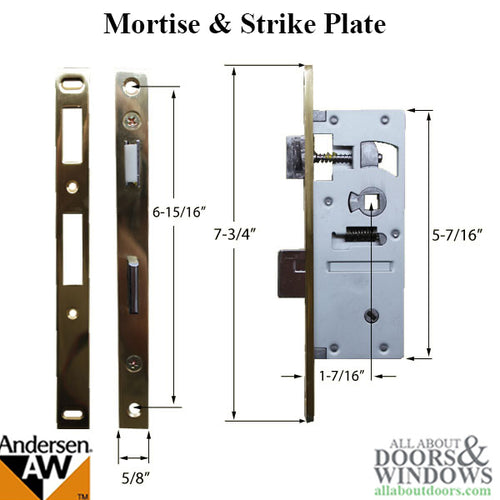 Hardware Kit, Handle and Closer - Brass / White - Hardware Kit, Handle and Closer - Brass / White