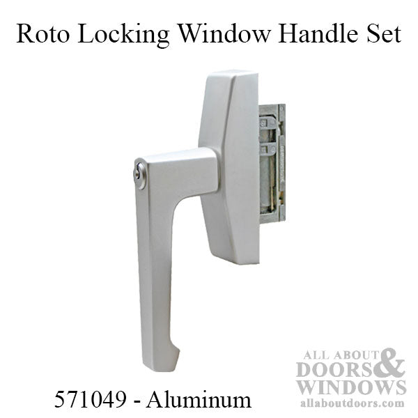 Roto Locking Window Handle, Keyed - Aluminum - Roto Locking Window Handle, Keyed - Aluminum