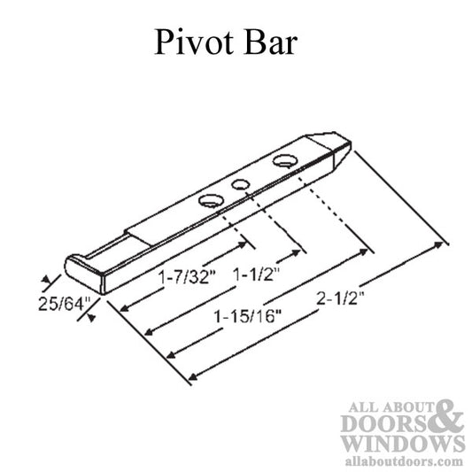 Pivot Bar, 2-1/2", 3 hole - Die Cast