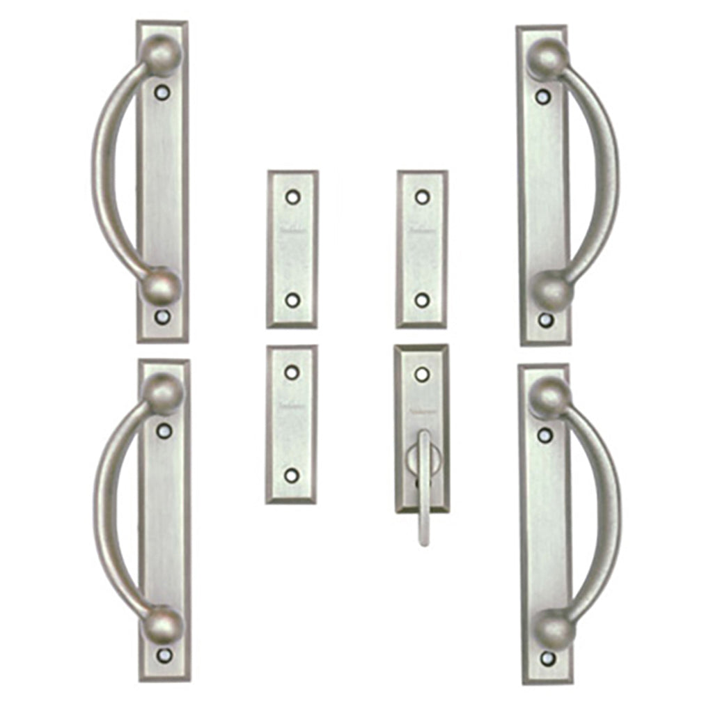 Andersen Yuma 4-Panel Gliding Door Interior/Exterior Trim Hardware - Distressed Nickel - Andersen Yuma 4-Panel Gliding Door Interior/Exterior Trim Hardware - Distressed Nickel