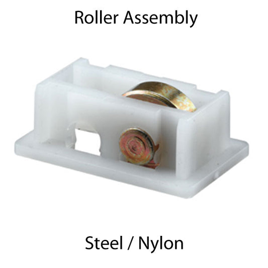 Roller Assembly (Flat) - Sliding Windows, Nylon / Steel