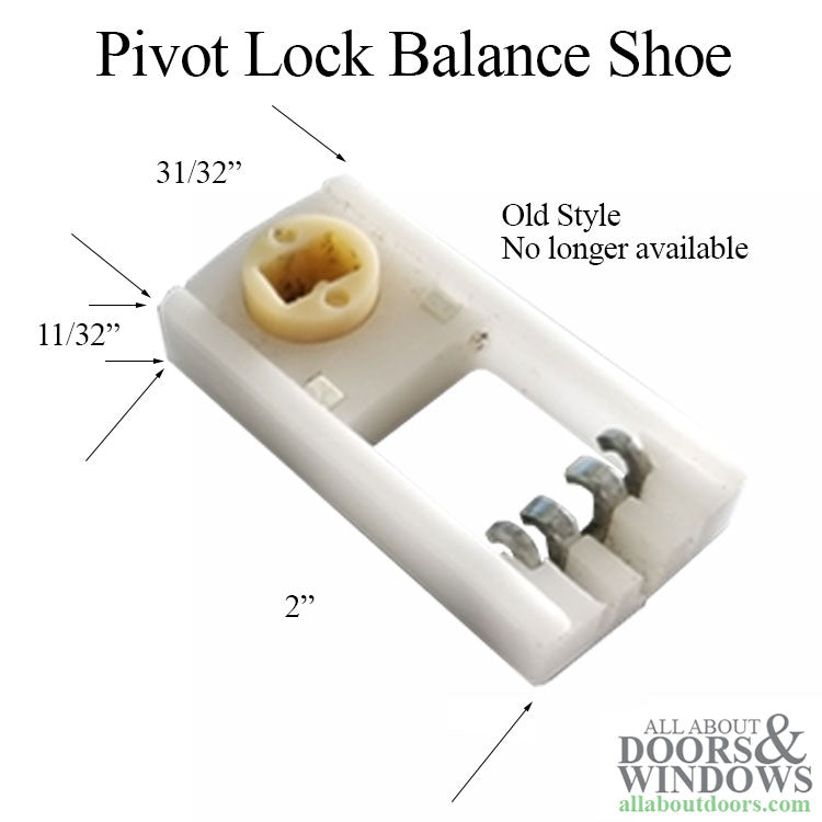 Pivot Lock Balance Shoe, 31/32 x 2 x 11/32, Small Tilt block - Pivot Lock Balance Shoe, 31/32 x 2 x 11/32, Small Tilt block