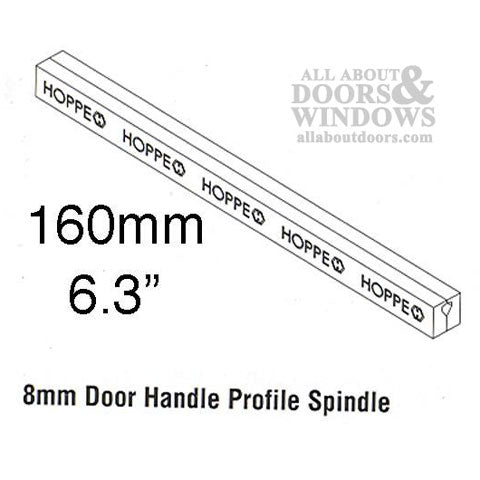 Hoppe Spindle Pair For HL S9000 Handles 160mm Spindle For 2.75 Inch Doors