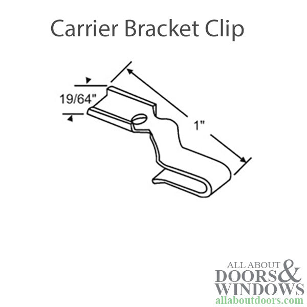 Metal Sash Clip, Carrier Bracket, 3/8 Tube Spiral Balance - Metal Sash Clip, Carrier Bracket, 3/8 Tube Spiral Balance