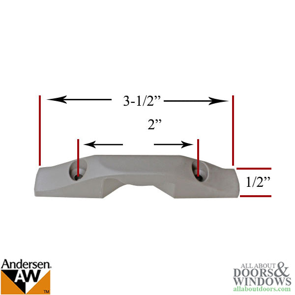 Andersen Sash Lock Keeper for 400 Series Woodwright Double Hung Window Stone - Andersen Sash Lock Keeper for 400 Series Woodwright Double Hung Window Stone