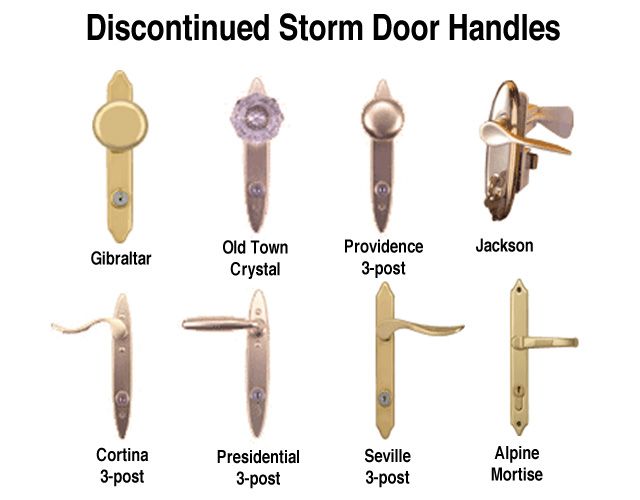 3 Post Storm Door Handle Lever 1.75 Inch Screw Hole Spacing - 3 Post Storm Door Handle Lever 1.75 Inch Screw Hole Spacing