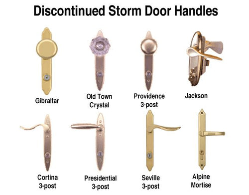3 Post Storm Door Handle Lever 1.75 Inch Screw Hole Spacing - 3 Post Storm Door Handle Lever 1.75 Inch Screw Hole Spacing