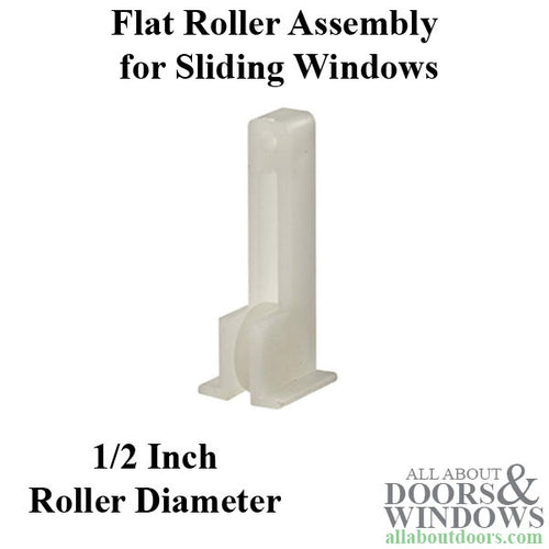 Roller Assembly (Flat) - Sliding Windows, Vertical Rail - Nylon - Roller Assembly (Flat) - Sliding Windows, Vertical Rail - Nylon