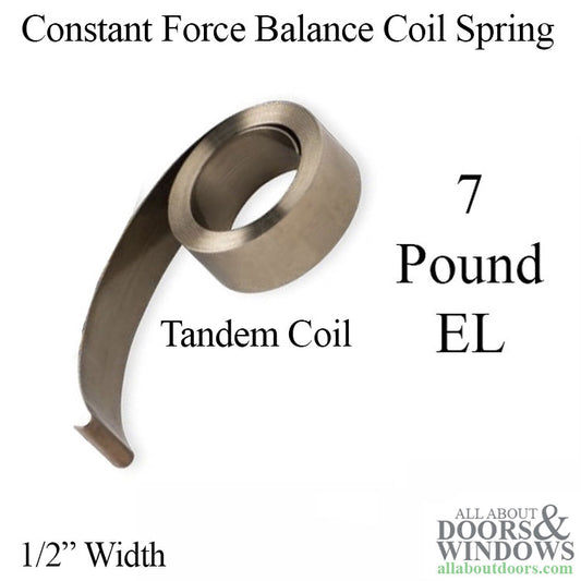 1/2" Constant Force Balance Coil Spring EL #7 Pound