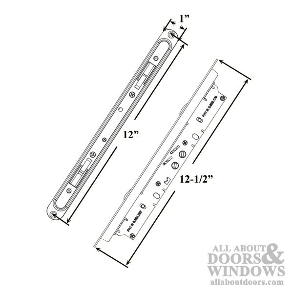 Double Hook Mortise Lock Sliding Patio Doors 3/8