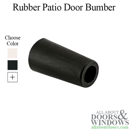 Black Rubber Bumper for Sliding Patio Door 1 Inch