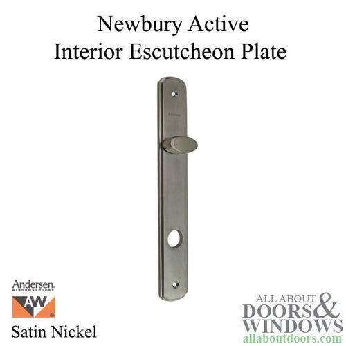 Newbury Active Interior Escutcheon Plate - Satin Nickel - Newbury Active Interior Escutcheon Plate - Satin Nickel