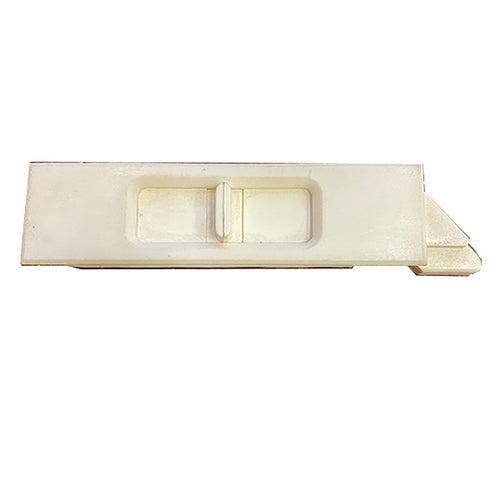 Tilt Latch, Slide in Plastic, Left Hand - White - Tilt Latch, Slide in Plastic, Left Hand - White