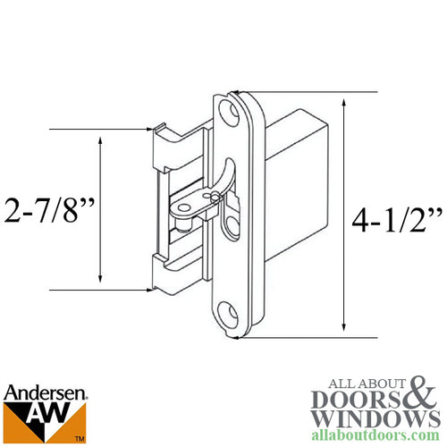 Hinge Receiver, Andersen Frenchwood Outswing Door - Terratone - Hinge Receiver, Andersen Frenchwood Outswing Door - Terratone