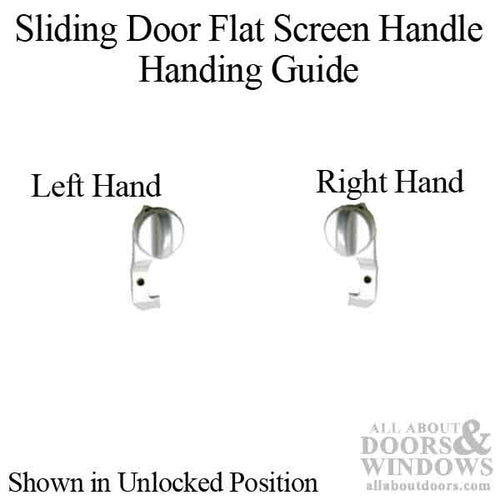 Sliding Door Flat Screen Handle and Strike Kit, Metal, 2005/Current - Champagne - Sliding Door Flat Screen Handle and Strike Kit, Metal, 2005/Current - Champagne