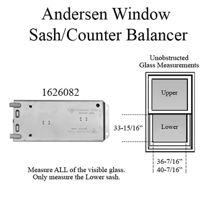 Andersen 200 Series Narroline Window Sash/Counter Balancer, Left Hand - 16L - Andersen 200 Series Narroline Window Sash/Counter Balancer, Left Hand - 16L