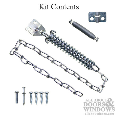 23 Inch Storm Door Spring Wind Chain - Aluminum - 23 Inch Storm Door Spring Wind Chain - Aluminum