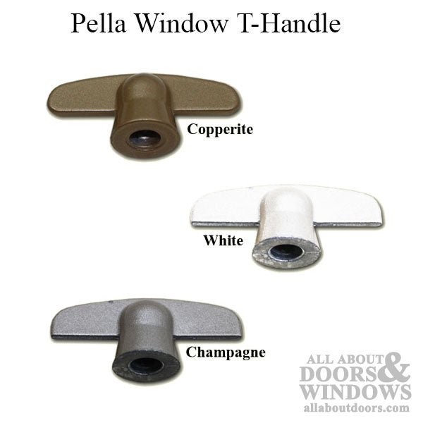 Pella Window T- Handle, Special 3/8 Spline - Choose Color - Pella Window T- Handle, Special 3/8 Spline - Choose Color