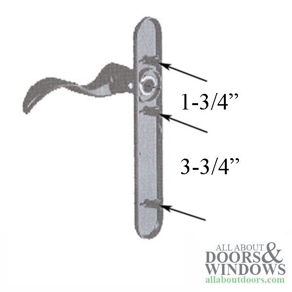 Storm Door 3 Post Keyed Outside Handle with Square Spindle - Storm Door 3 Post Keyed Outside Handle with Square Spindle