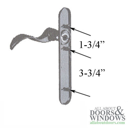 Storm Door 3 Post Keyed Outside Handle with Square Spindle - Storm Door 3 Post Keyed Outside Handle with Square Spindle