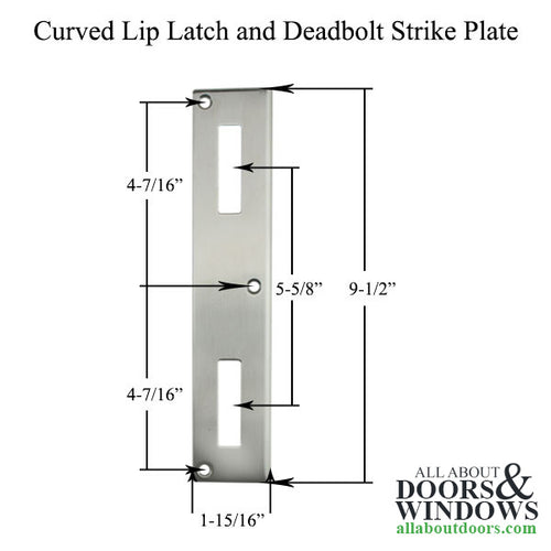 P3000 Passive Latch and Deadbolt with Curved Lip Strike Plate - P3000 Passive Latch and Deadbolt with Curved Lip Strike Plate