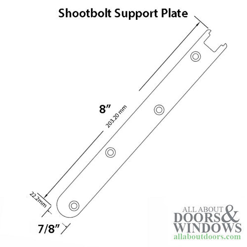 Hoppe High Performance Support Plate for Shootbolts Stainless Steel - Hoppe High Performance Support Plate for Shootbolts Stainless Steel