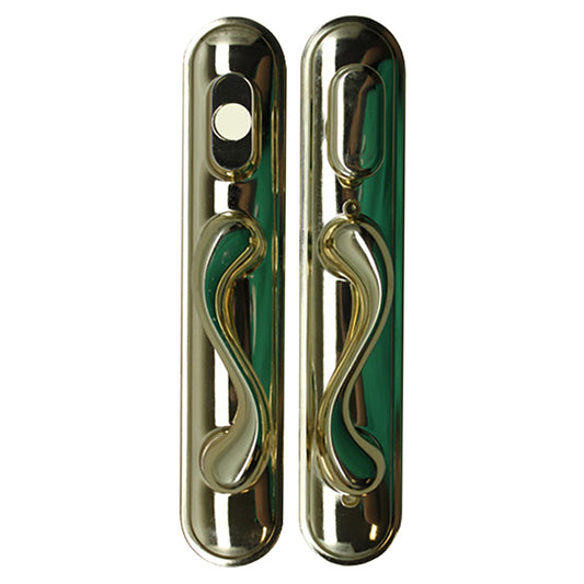Peachtree Citadel IPD Slider Standard Handleset used with 2 Point Multi-Point Lock Polished Brass