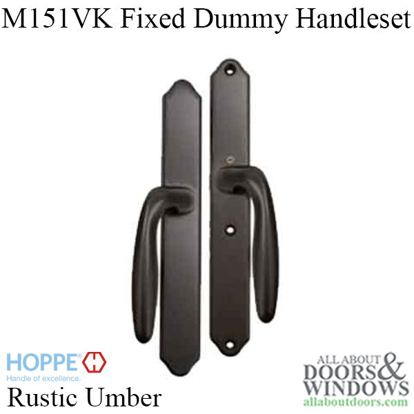 HOPPE HLS 9000 Multipoint Lock Dummy Handle Set for Sliding Doors with Verona Lever Rustic Umber - HOPPE HLS 9000 Multipoint Lock Dummy Handle Set for Sliding Doors with Verona Lever Rustic Umber