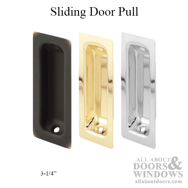 3-1/4 Inch Sliding Door Pulls - 3 Color Options - 3-1/4 Inch Sliding Door Pulls - 3 Color Options