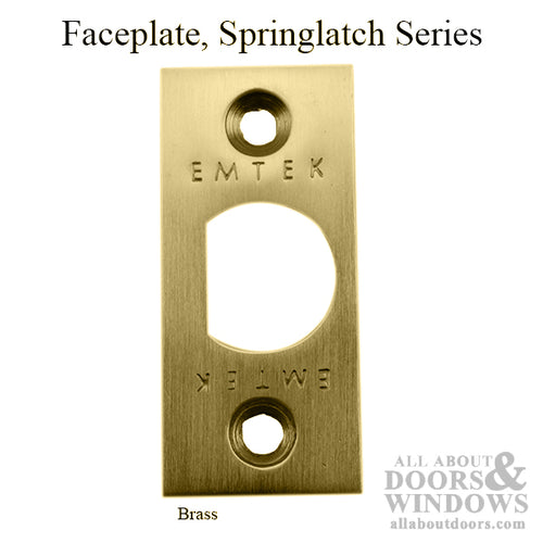 Springlatch Faceplate with Square Corner - PB - Springlatch Faceplate with Square Corner - PB