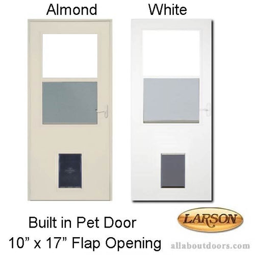 Larson Premier Pet View Storm Door, 10x17 Flap Opening - Larson Premier Pet View Storm Door, 10x17 Flap Opening