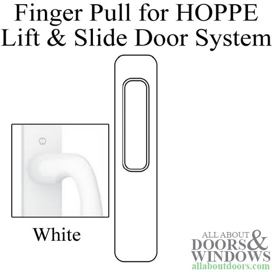 Brass Finger Pull for HOPPE Lift and Slide Door Systems - White