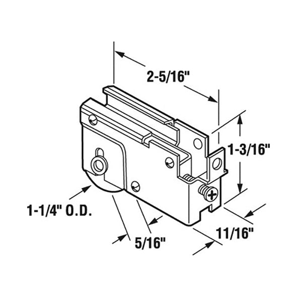 Sliding Patio Door Roller For Lupton Glass Doors 1.25 Inch Nylon Wheel Door Roller With Adjustable Steel Housing - Sliding Patio Door Roller For Lupton Glass Doors 1.25 Inch Nylon Wheel Door Roller With Adjustable Steel Housing