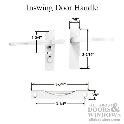 Inswing Storm & Screen Door Latch Hardware Kit - Choose Color - Inswing Storm & Screen Door Latch Hardware Kit - Choose Color