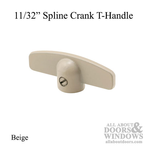 Crank Handle Pair, 11/32” Spline, Beige - Crank Handle Pair, 11/32” Spline, Beige