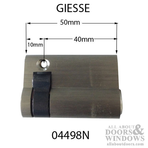 50mm Inactive Keyed 1/2 Euro Profile Cylinder 40/10 - Nickel - 50mm Inactive Keyed 1/2 Euro Profile Cylinder 40/10 - Nickel