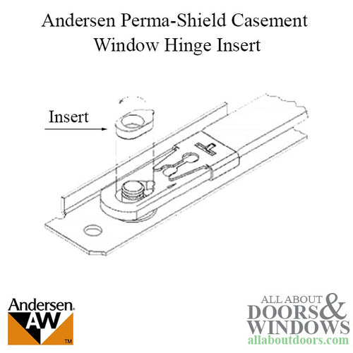 Andersen Perma-Shield Improved/E-Z Casement Windows - Hinge Insert - Andersen Perma-Shield Improved/E-Z Casement Windows - Hinge Insert