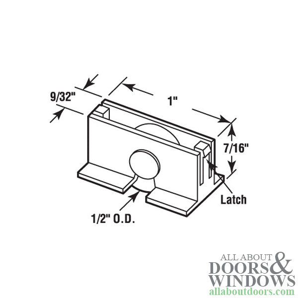 Roller Assembly (Flat) - Sliding Windows, Nylon / Steel - Roller Assembly (Flat) - Sliding Windows, Nylon / Steel