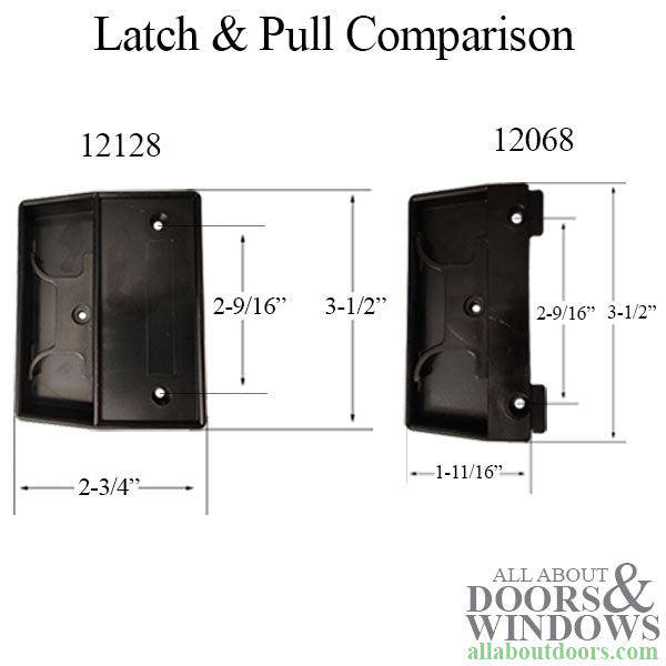 Non-Handed Latch & Pull for Sliding Screen Door - Black - Non-Handed Latch & Pull for Sliding Screen Door - Black