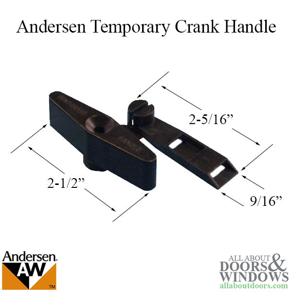 Andersen Window Temporary Crank Handle For Enhanced Casement Window  Plastic Crank Handle - Andersen Window Temporary Crank Handle For Enhanced Casement Window  Plastic Crank Handle