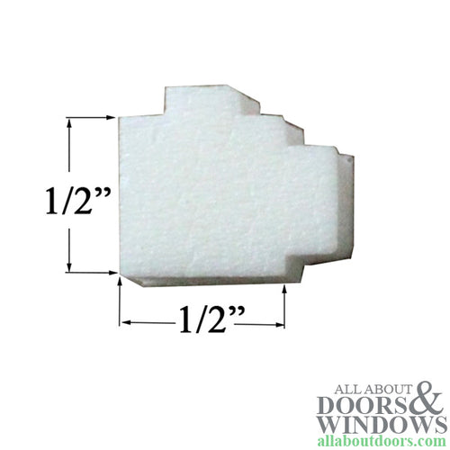 Sash Balance Bottom Foam Plug for Tilt-In Window Jambliner - White - Sash Balance Bottom Foam Plug for Tilt-In Window Jambliner - White
