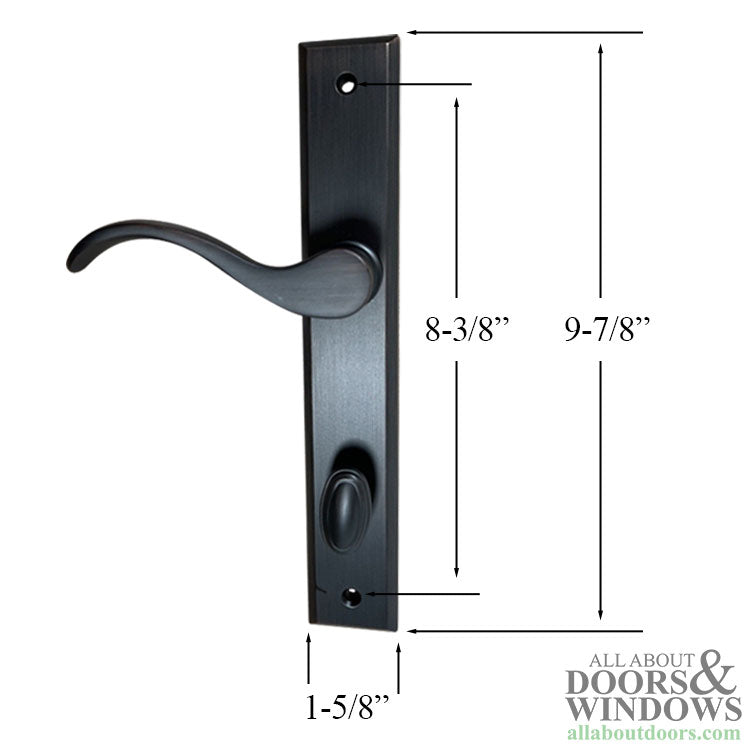 Pella Virago Passive Non-Keyed Hinged Door Handle Set Trim for Multipoint Lock - Pella Virago Passive Non-Keyed Hinged Door Handle Set Trim for Multipoint Lock