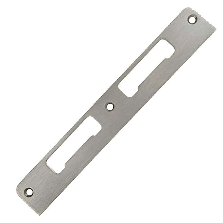 Latch & Deadbolt Strike Plate, 1.30 x 8.82 Flat - Satin Nickel - Latch & Deadbolt Strike Plate, 1.30 x 8.82 Flat - Satin Nickel