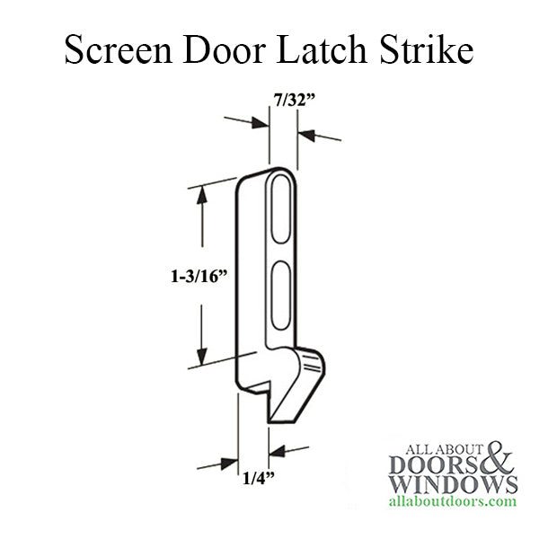 Marvin Screen Door Strike with screws - Zinc - Marvin Screen Door Strike with screws - Zinc