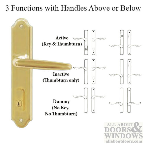 G-U Torino Handle & 45mm Plate, Active, Key & Thumbturn (Handle Above Cylinder) Choose Color - G-U Torino Handle & 45mm Plate, Active, Key & Thumbturn (Handle Above Cylinder) Choose Color