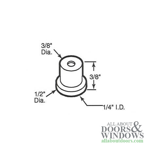 Closet Door Pin Cap Guide 0.25 Inch Diameter Nylon - Closet Door Pin Cap Guide 0.25 Inch Diameter Nylon