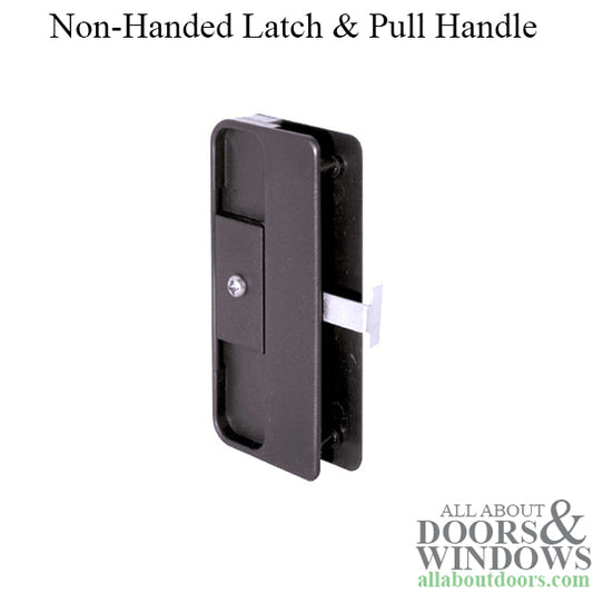 Non-Handed Latch & Pull for Sliding Screen Door - Black