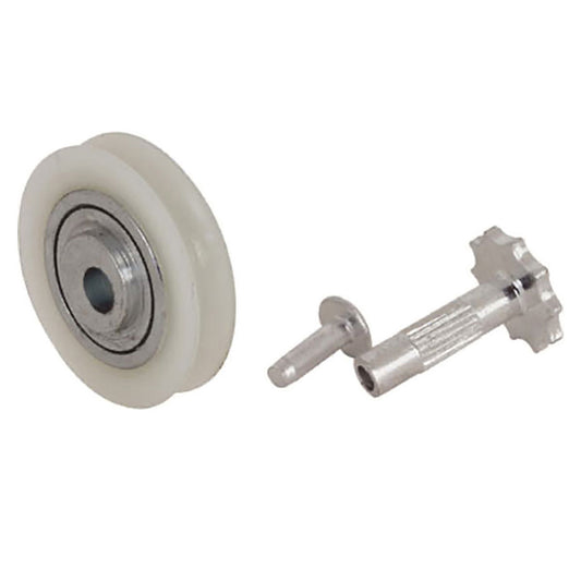 Door Roller for Sliding Patio Door 1-7/16 Inch Nylon Wheel Diameter with 1/4 Inch Off Center Hole