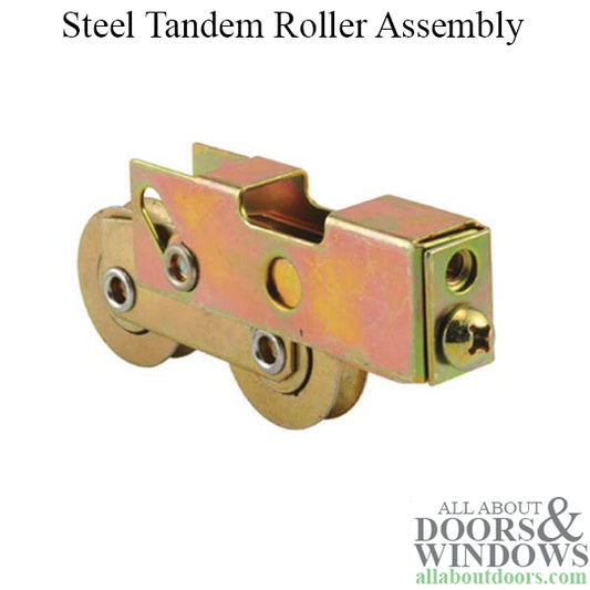 Sliding Patio Dual Wheel Door Roller 1.25 Inch Steel Tandem Door Roller
